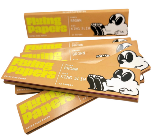 FLYING PAPERS EXTRA FINE KING SIZE SLIM BROWN PAPERS