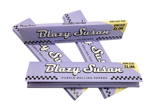 BLAZY SUSAN KING SIZE SLIM ROLLING PAPERS (PINK & PURPLE)